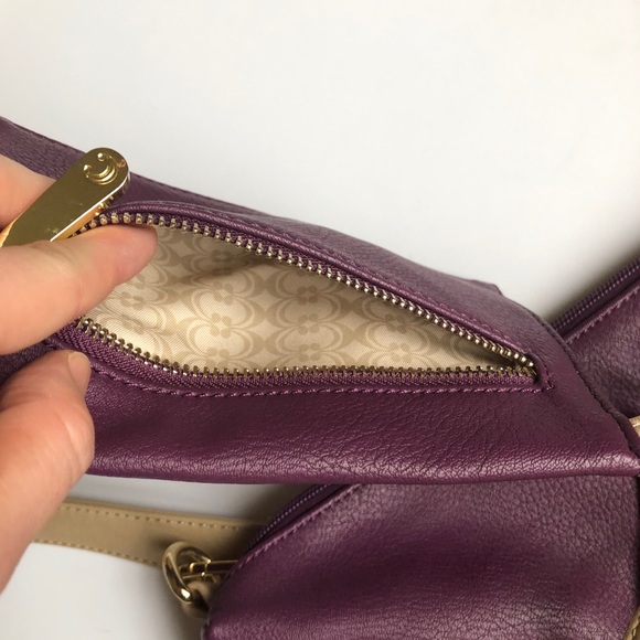 Anthropologie Purple Shoulder Bag Medium wristlet - Picture 4 of 6